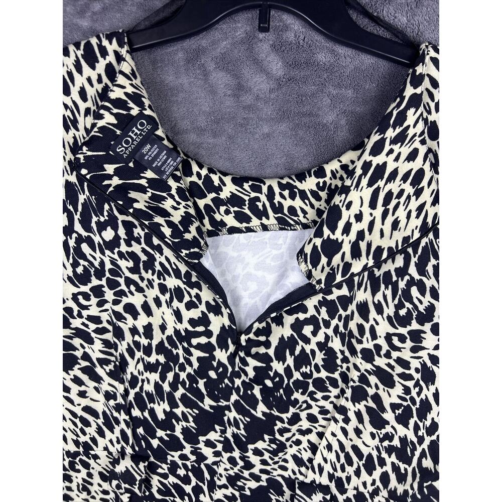 Soho Apparel LTD Women’s Dress Size 20W Animal PrintSleeveless Leopard “NO BELT” - Picture 9 of 10